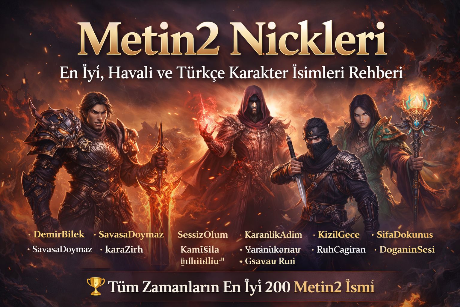 En İyi Metin2 Nickleri Rehberi – Havalı ve Türkçe Karakter İsimleri (2026)