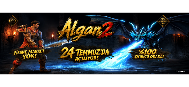Algan2 – 1-99 Klasik Eski Tip Emek, Nesne Marketsiz, Türkiye'de İlk Mobil & PC Aynı Anda Metin2 PvP