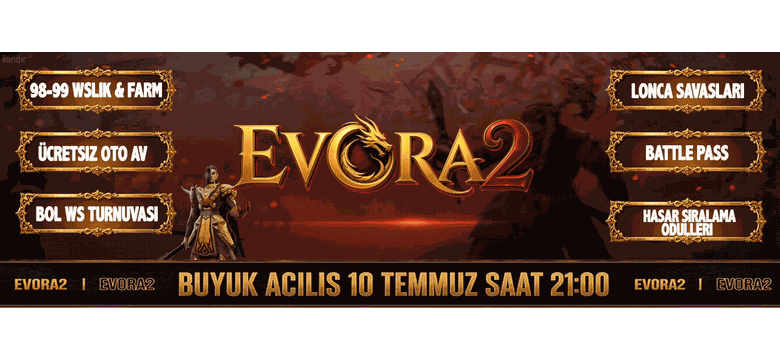 Evora2 – 98-99 Wslik Hazır Efsun Sistemli Modern Metin2 PvP Server