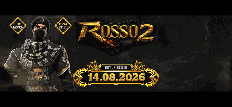 Rosso2 – 1-99 Orta Emek Yormayan Yazlık 100.000 TL Ödüllü Kurumsal Yönetimli 3 Client Metin2 PvP Ser