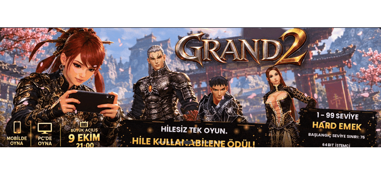 Grand MT2 Online | 1-99 Mobil+PC Çapraz · 175K TL · Hilesiz