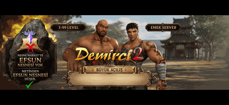 Demirci2 – 1-99 2008 Hard Emek Otomatik Avsız Metinlerden Efsun Drop Sistemli Metin2 PvP Server